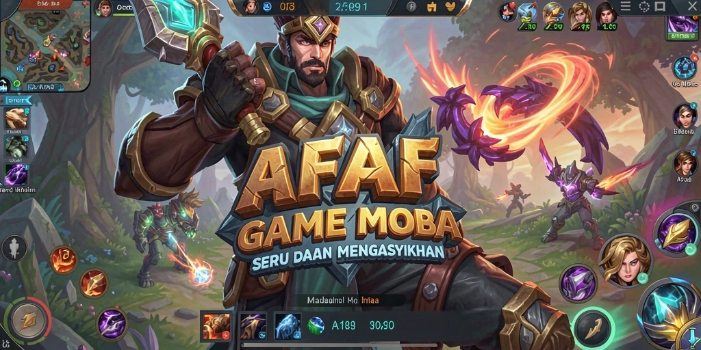Tangkapan layar gameplay AFAF yang mendebarkan dan penuh aksi MOBA.