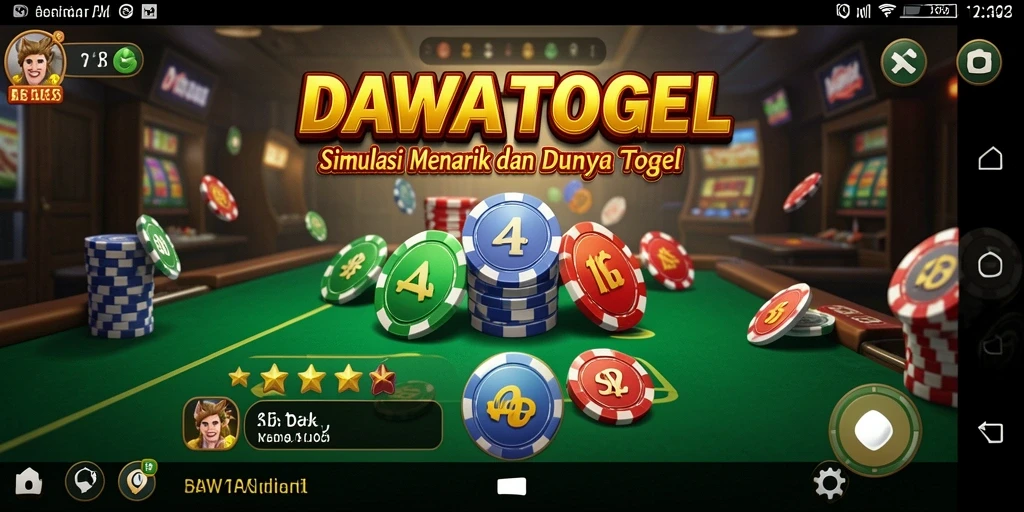 Tampilan gameplay menarik dari DAWATOGEL yang penuh warna.