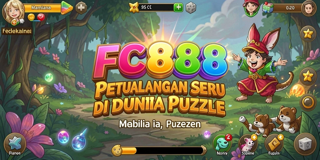Screenshot menunjukkan gameplay seru dalam game Puzzle FC888.