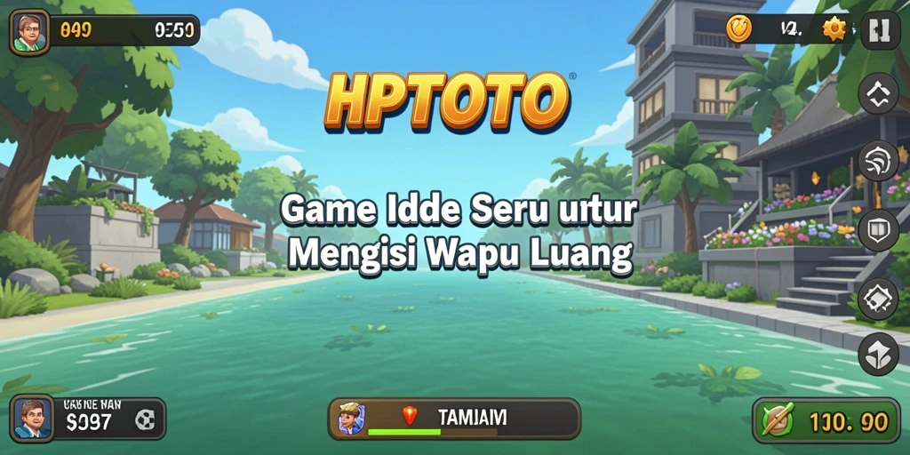 Tampilan gameplay HPTOTO dengan karakter mengumpulkan sumber daya secara otomatis.