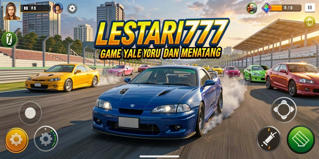 Gameplay LESTARI777 yang intens saat balapan di lintasan yang menantang.