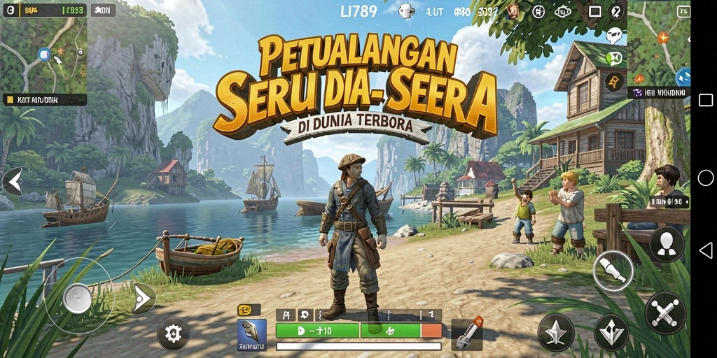 Tangkapan layar gameplay LI789 dalam dunia terbuka yang luas.