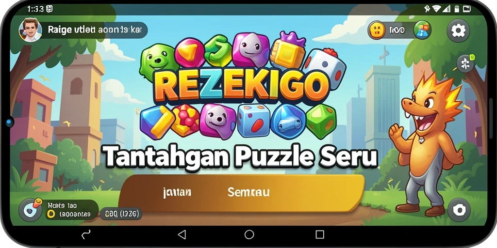 Tampilan gameplay seru REZEKIGO dengan teka-teki menantang.