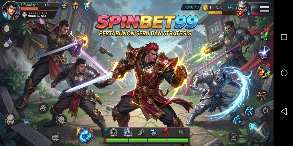 Tangkapan layar utama SPINBET99 menampilkan aksi pertarungan yang mendebarkan.