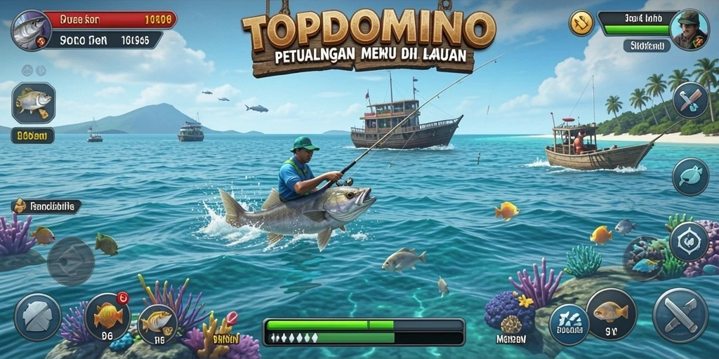 Menampilkan gameplay memancing seru dengan visual yang menawan.