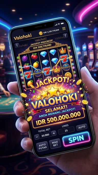 Tampilan utama aplikasi Valohoki yang menarik dan user-friendly.